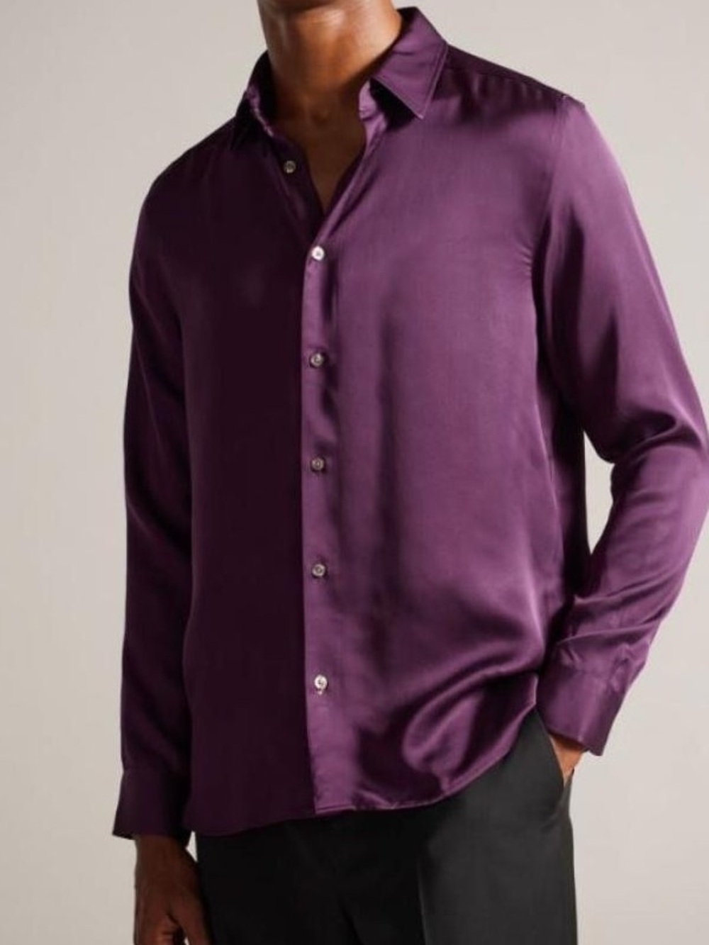 Ted Baker Satin purple shirt